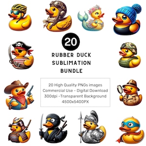 20 PNGs Rubber Duck Clipart bundle png, Duck tshirt, Duck tshirt png, Rubber Duck clipart,sublimation design,Commercial Use,Digital download