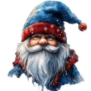 Christmas Gnome clipart bundle, Winter Gnome Png, Christmas Images,Christmas sublimation,Watercolor Gnome,Festive Clipart