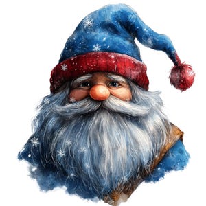 Christmas Gnome clipart bundle, Winter Gnome Png, Christmas clipart, Christmas Images,,Watercolor Gnome,Festive Clipart