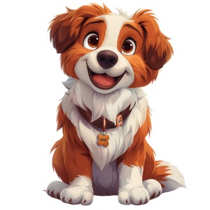 Leuke en grappige hond PNG-clipartbundel | 10 afbeeldingen van hoge kwaliteit van 300 dpi | Commercieel gebruik | Digitale download | Junkjournaal | Papiermodellen