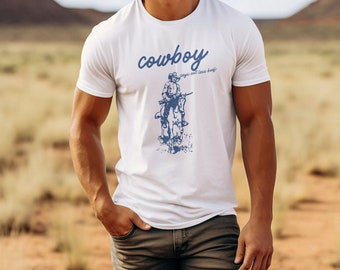 Cowboy, Unisex Heavy Cotton T-Shirt, Gift for Vegan, Vegetarian, Plant-based