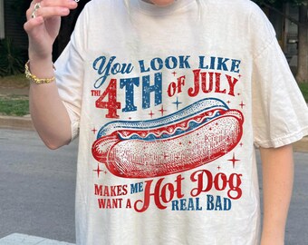 You Look Like the 4th of July PNG, Retro America Hot dog Png, Gulf of America, 4th July Png, Fourth of July, Independence Day, Png File