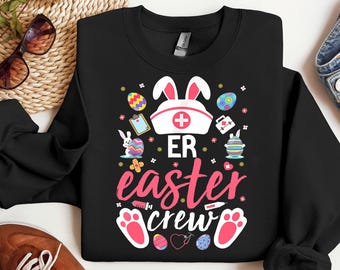 ER Easter Nurse Crew Easter Day Emergency Room Nurses Bunny Png, Easter Gift For Nurse, Digital File, Digital Download