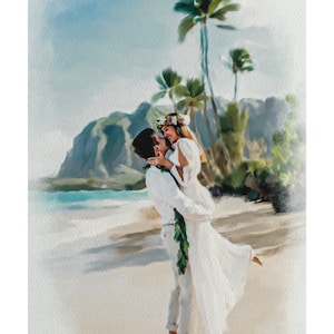 写真からパーソナライズされた水彩画、カップルへのギフト、カスタム家族ポートレート、記念日、結婚式のアート、結婚式の描画
