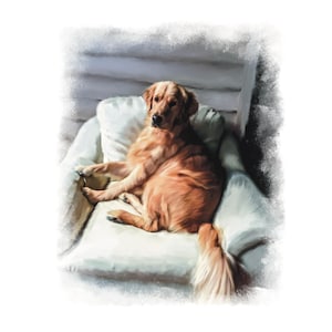 Stampa acquerello RITRATTO DI CANE / Arte digitale per animali domestici / Regalo per amanti dei cani / Procreate disegnato a mano / Ritratto di animale domestico da foto / Regali per la perdita di un animale domestico