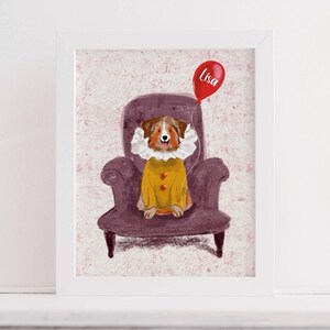 Custom dog painting, dog portrait custom painting, custom pet drawing, pet portrait, pet portrait from photo, personalized cartoon pet