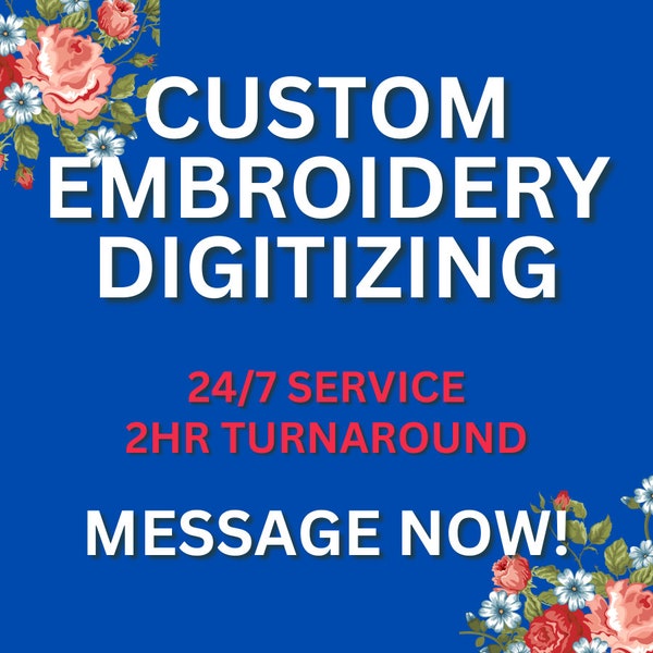 Custom Embroidery Digitizing, Logo Digitizing, Embroidery Digitizing Service, Image Digitizing Embroidery, Custom Digitize