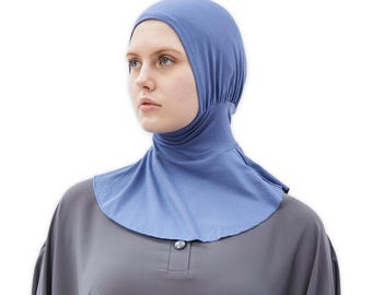 Sport Hijab Bonnet - Viskose-Lycra-Halskragen, Athletisch & Ready-to-Wear