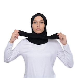 Practical Instant Hijab with Quick Snap Fasteners | Easy to Wear Muslim Head Wrap | Islamic Hijab with Neck Cover | Quick Effortless Hijab