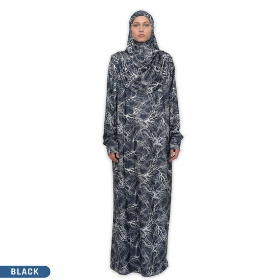 IEFiEL Donna Musulmano Lungho Abaya Conservatore Abito Da Preghiera A Copertura Totale Robes In