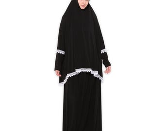 One Piece Full Cover Prayer Dress, Islamic Jilbab F Produktbild-Vorschau 10