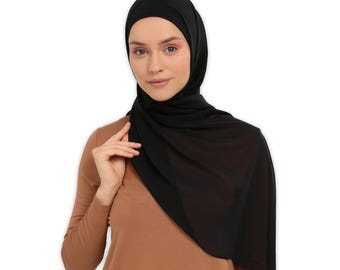 Elegantes Chiffon-Schal-Set mit passender Mütze | Ready-to-Wear Chiffon-Schal | Schal und Mütze Duo für Effortless