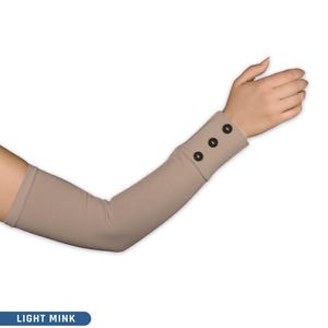 Elegant Buttoned Arm Covers: Fingerless Prayer Gloves for Muslim Women - Versatile Hijab Sleeves