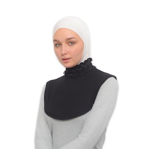 Elegant Lace Ruffled Fake Collar | Turtleneck Fake Collar for Women | Detachable Collar Ideal Under Hijab | Women Neck Warmer