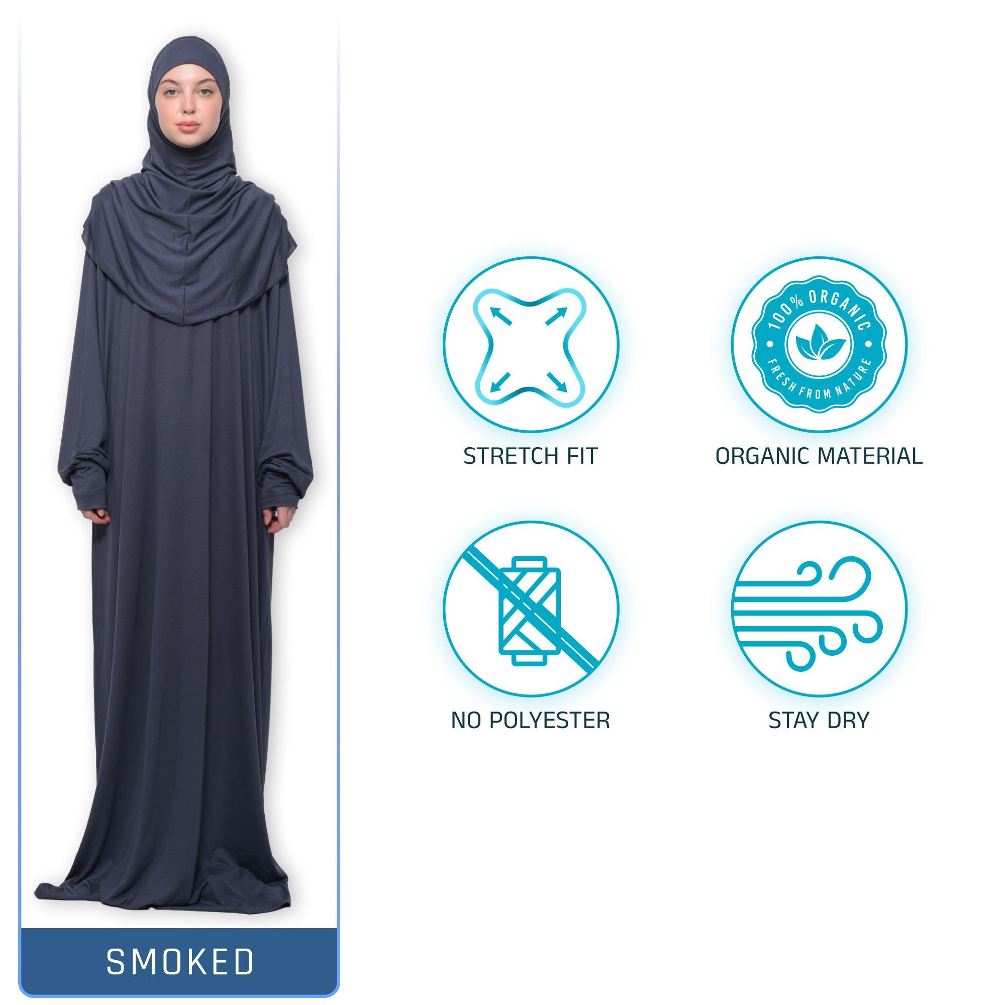 knee length dresses for ladies MH25 Multi-Color Two-Piece Jilbab Set