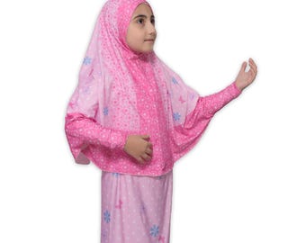 Girls&#39; Islamic Prayer Dress: Comfortable Hijab Outfit