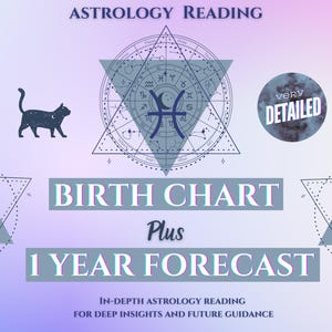 Birth Chart Report + 1 Year Forecast, Birth Chart Astrology Reading, Natal Chart Reading, Birth Chart Analysis, In-Depth Astrology