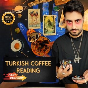Lettura del caffè turco Divinazione Cartomanzia, Lettura lo stesso giorno, Lettura della tazza di caffè, Lettura della carriera amorosa dell'ex partner, Lettura chiaroveggente