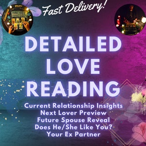 Detailed Love Tarot Reading Same Day, Psychic Love Reading Soulmate Twin Flame Reading, Ex Tarot Reading, Next Lover Reading, Fortune Teller