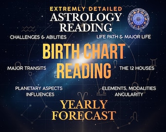 Birth Chart Reading Yearly Forecast | Full Natal Chart Analysis | 12 Month Future Prediction | In Depth Astrology Report