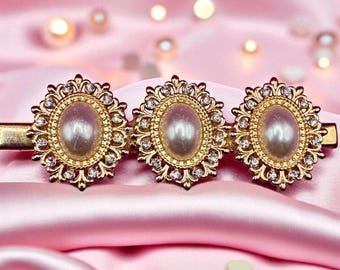 Rhinestone Rose Gold Bling Black Claw Large Clips  display picture 1