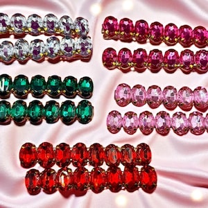 Handmade Gemstone Hair Slides: Rhinestone Hair Clip