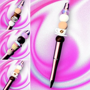 Cute Coffee &amp; Dessert-Themed Black Ballpoint Pen | Whimsical Writing Accessory | Perfect for Gifts and Collectors!