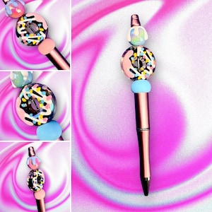 Cute Donut-Themed Black Ballpoint Pen | Unique and Fun Writing Accessory | Perfect Gift for Stationery Lovers!