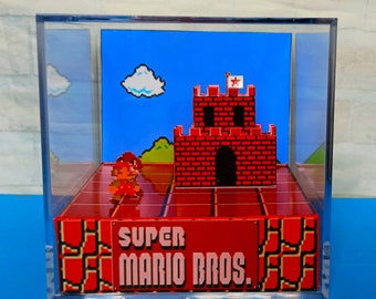 Super Mario Bros, NES - Diorama Cube Template