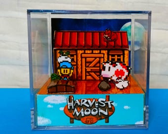 Harvest Moon GB (GBC) - Diorama Cube Template