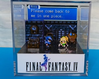 Plantilla de cubo de diorama de Final Fantasy IV para SNES, juegos retro