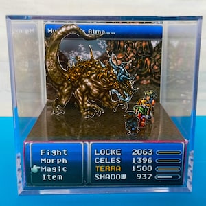 Final Fantasy VI SNES - Diorama Cube Template, Retro Games