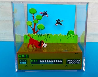 Polowanie na kaczki – szablon kostki dioramy