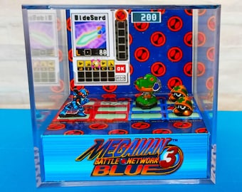 Mega Man Battle Network GBA - Diorama Cube Template, Retro Games