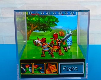 Golden Sun -  Diorama Cube Template