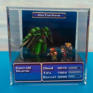Final Fantasy VII - Diorama Cube Template, Retro Games