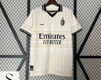 Camiseta de fútbol beige del AC Milan - Camiseta de fútbol de edición especial, regalo Trikot para hombre