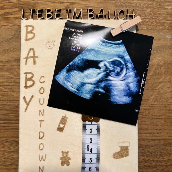 Baby Countdown Kalender mit Meilensteinen