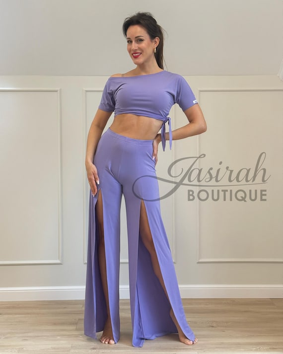 Training Set Jazzy Dance Jasirah Dancewear Bellydance Lavender Purple Violet Soft Comfort Stretchy