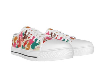 Squirrel Print Canvas Shoes: Women&#39;s All-Over Print Sneakers