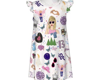 Girl's Short Sleeve Sleep Dress Pajama