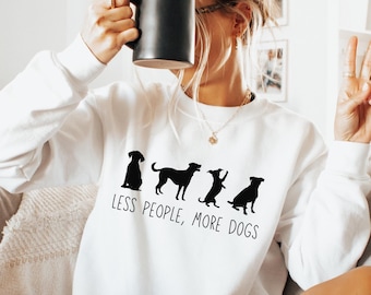 Less people more dogs svg png, Dog sublimation, Dog love png svg, Dog mom png svg, dog mama png svg, Gift for dog lover png svg, puppy