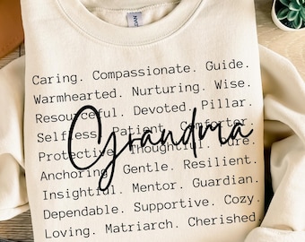 Parole della nonna png svg, Disegni per magliette della nonna, Sublimazione della nonna, Regalo per la nonna png svg, Apprezzamento della nonna, Amore della nonna png svg