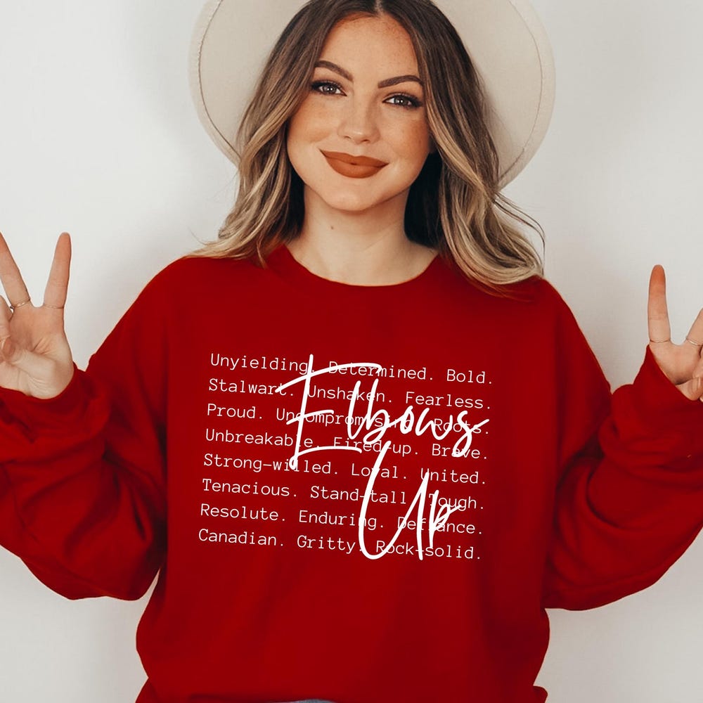 Elbows Up Words Png Svg, Canada Png, Canadian Pride Sublimation, T-Shirt Design, Gift For Canadians, Canada Forever, 51 Never, Cut File