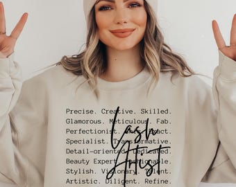 Palabras de artista de pestañas, PNG SVG, diseños de artista de pestañas, sublimación de artista de pestañas, vibraciones de artista de pestañas, camiseta de artista de pestañas