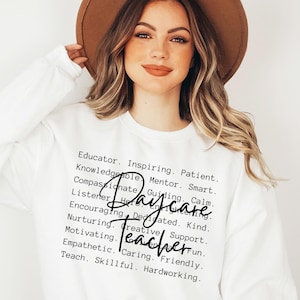 Daycare Teacher Words png, Daycare Teacher sublimation, Gift for Daycare Teacher png, Daycare Teacher appreciation, shirt design