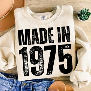 Made In 1975 png, 50th Birthday png, 50 Years of Being Awesome, Fiftieth Birthday, 50th Birthday Gift png, 1975 tshirt design
