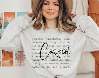 Cowgirl Words PNG SVG, Trendy Women's Shirt Design, Western Sublimation (Digital Download)