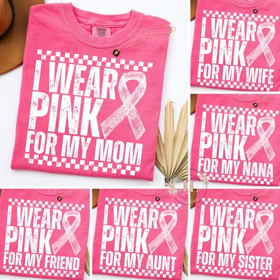 Breast Cancer Awareness PNG Bundle, I Wear Pink For Shirt Design, Sublimation (Digital Download)