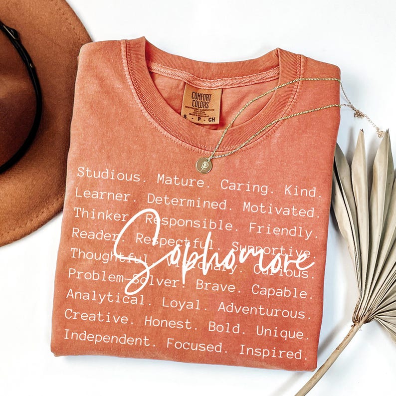 Sophomore words png svg, Graduation 2028 sublimation, Grade Ten shirt design, gift idea, minimal shirt, digital download, back to school image 4